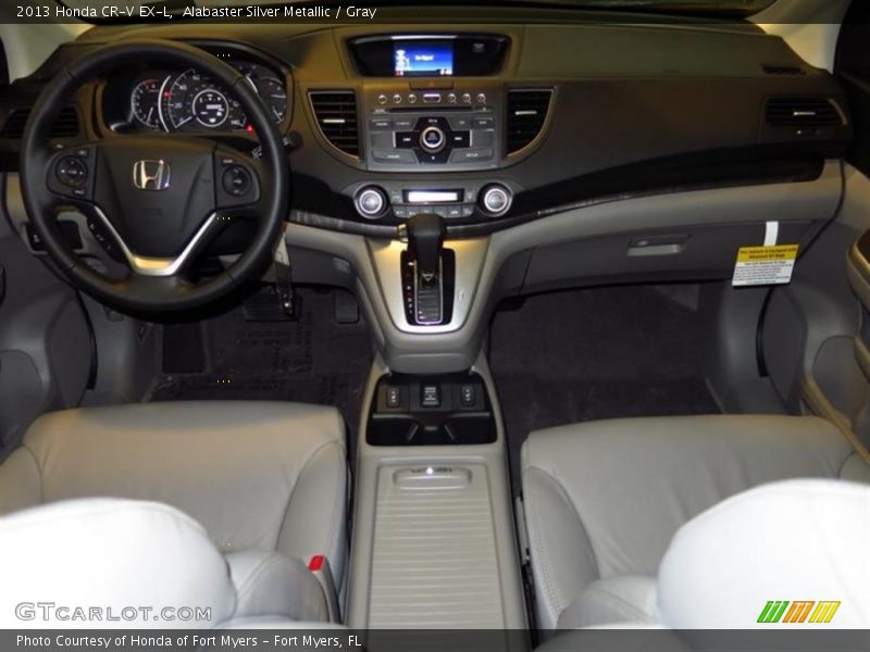 Alabaster Silver Metallic / Gray 2013 Honda CR-V EX-L