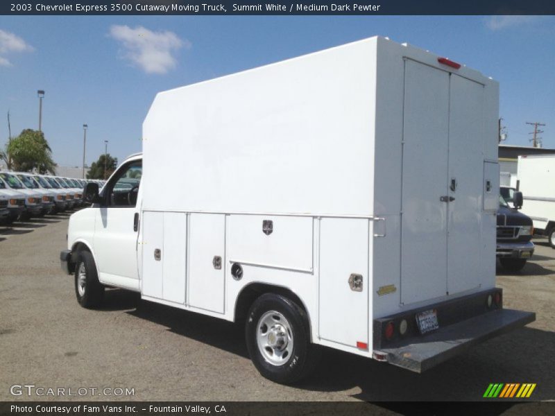Summit White / Medium Dark Pewter 2003 Chevrolet Express 3500 Cutaway Moving Truck