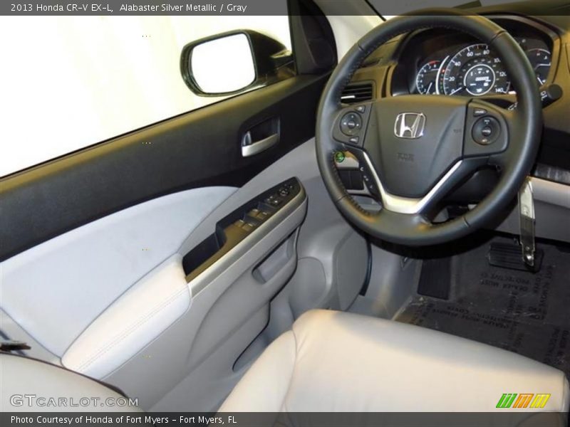 Alabaster Silver Metallic / Gray 2013 Honda CR-V EX-L