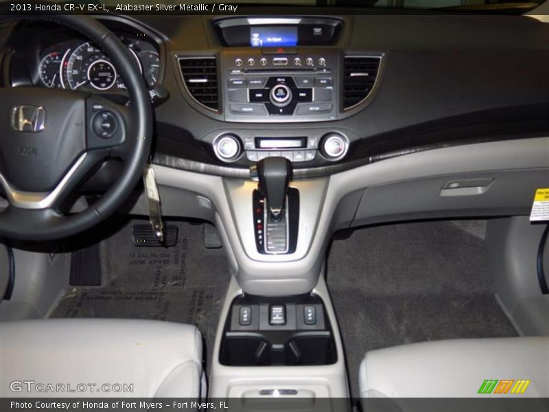 Alabaster Silver Metallic / Gray 2013 Honda CR-V EX-L