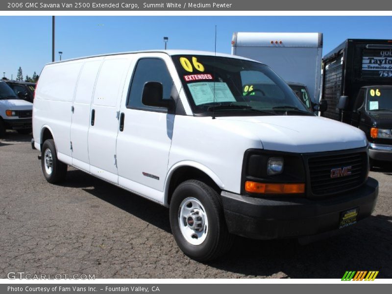 Summit White / Medium Pewter 2006 GMC Savana Van 2500 Extended Cargo