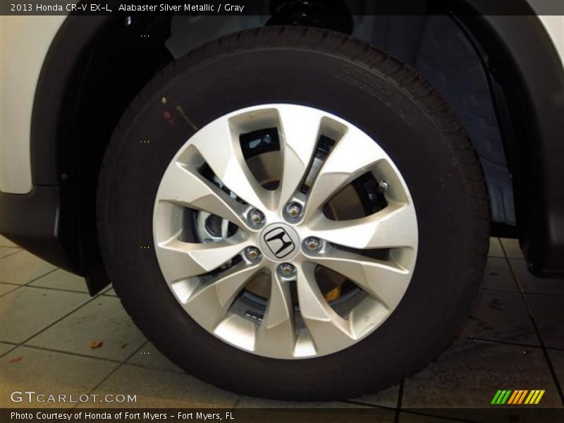 Alabaster Silver Metallic / Gray 2013 Honda CR-V EX-L