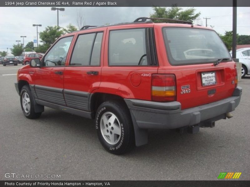 Flame Red / Agate Black 1994 Jeep Grand Cherokee SE 4x4