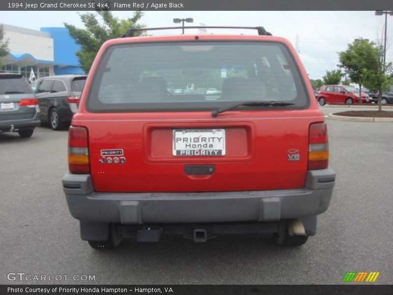 Flame Red / Agate Black 1994 Jeep Grand Cherokee SE 4x4