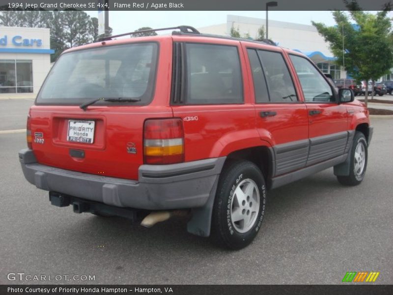 Flame Red / Agate Black 1994 Jeep Grand Cherokee SE 4x4