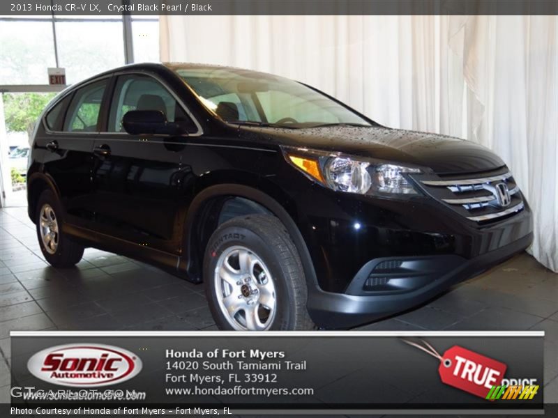 Crystal Black Pearl / Black 2013 Honda CR-V LX