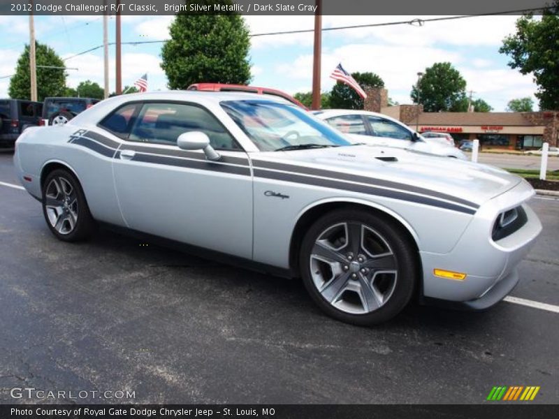 Bright Silver Metallic / Dark Slate Gray 2012 Dodge Challenger R/T Classic