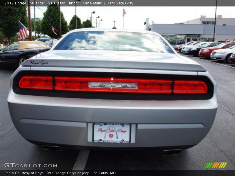 Bright Silver Metallic / Dark Slate Gray 2012 Dodge Challenger R/T Classic