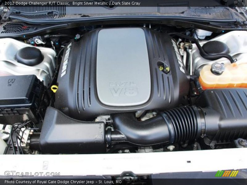 Bright Silver Metallic / Dark Slate Gray 2012 Dodge Challenger R/T Classic