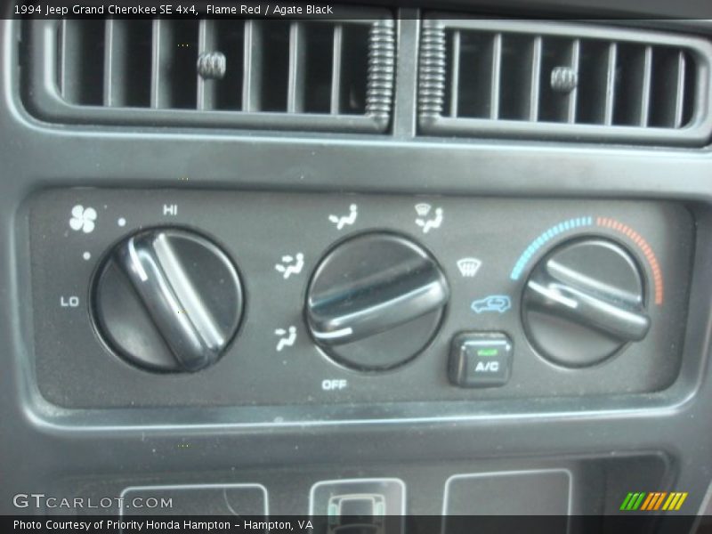 Flame Red / Agate Black 1994 Jeep Grand Cherokee SE 4x4