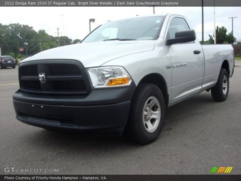 Bright Silver Metallic / Dark Slate Gray/Medium Graystone 2012 Dodge Ram 1500 ST Regular Cab