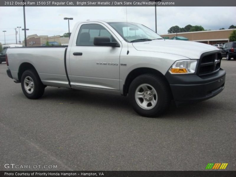 Bright Silver Metallic / Dark Slate Gray/Medium Graystone 2012 Dodge Ram 1500 ST Regular Cab