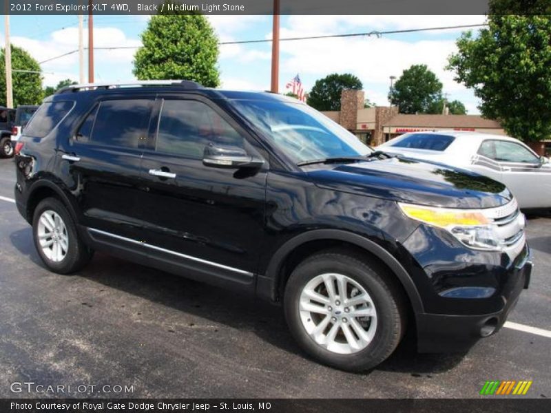 Black / Medium Light Stone 2012 Ford Explorer XLT 4WD