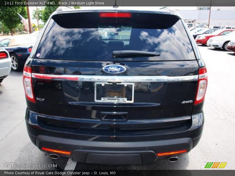 Black / Medium Light Stone 2012 Ford Explorer XLT 4WD