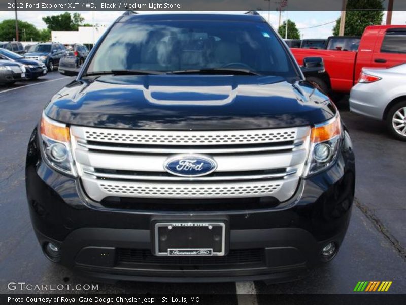 Black / Medium Light Stone 2012 Ford Explorer XLT 4WD