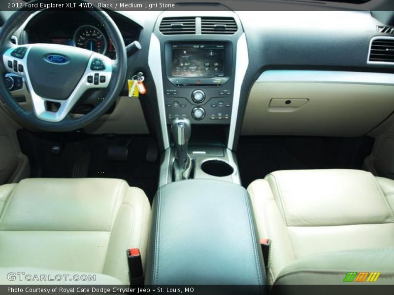 Black / Medium Light Stone 2012 Ford Explorer XLT 4WD