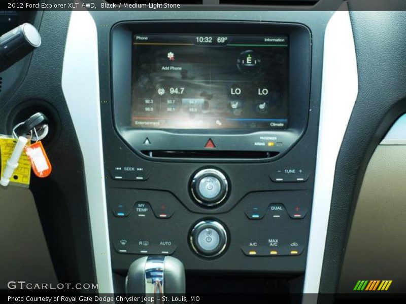 Black / Medium Light Stone 2012 Ford Explorer XLT 4WD