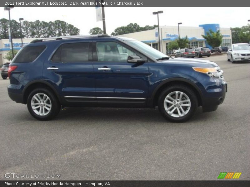 Dark Pearl Blue Metallic / Charcoal Black 2012 Ford Explorer XLT EcoBoost