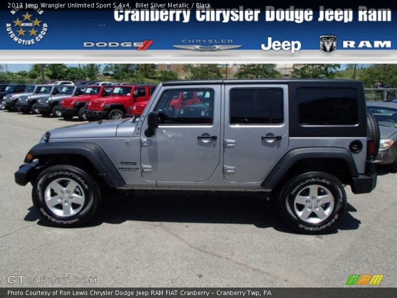 Billet Silver Metallic / Black 2013 Jeep Wrangler Unlimited Sport S 4x4