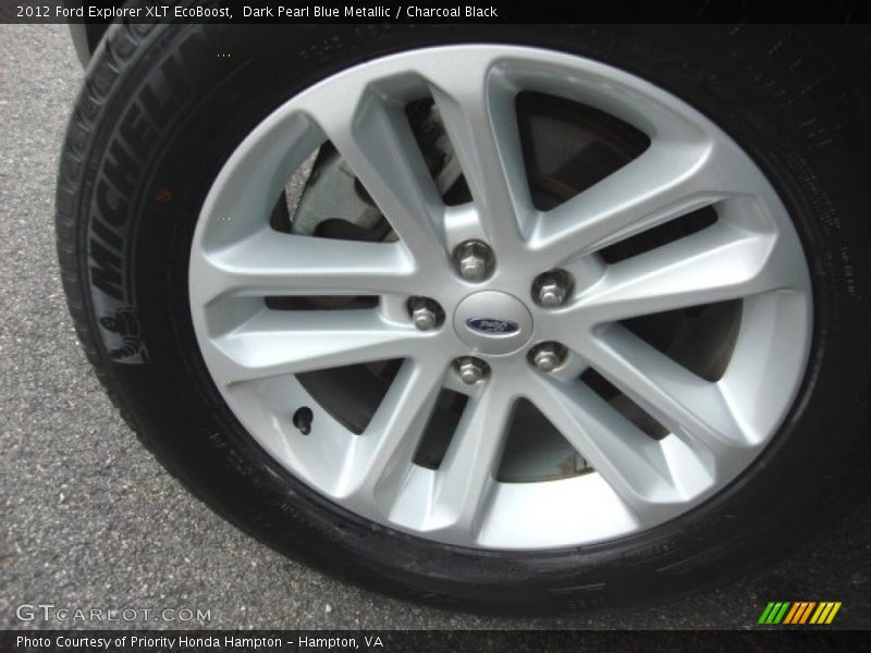 Dark Pearl Blue Metallic / Charcoal Black 2012 Ford Explorer XLT EcoBoost