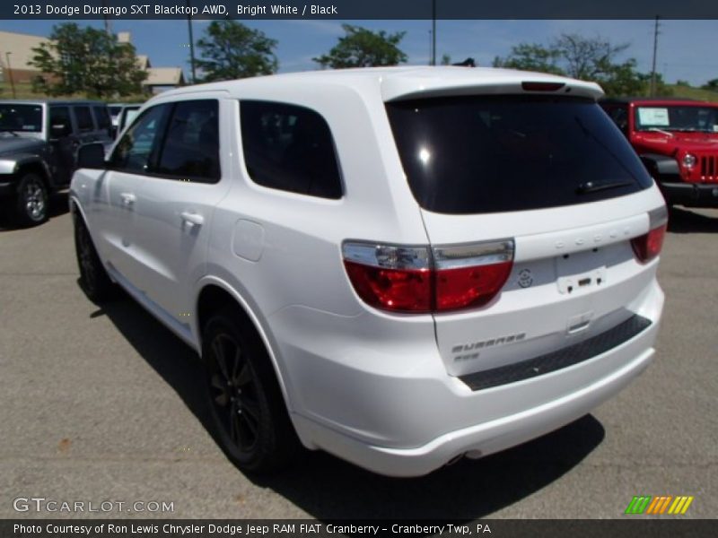 Bright White / Black 2013 Dodge Durango SXT Blacktop AWD