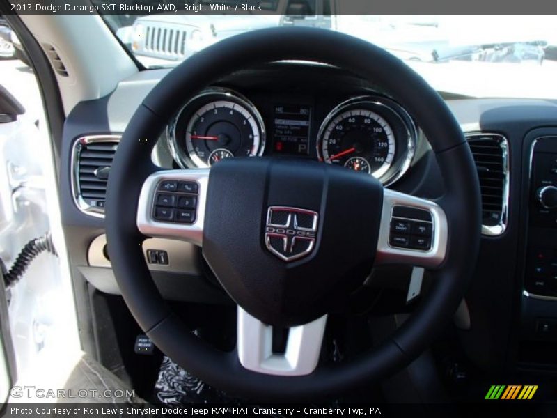 Bright White / Black 2013 Dodge Durango SXT Blacktop AWD