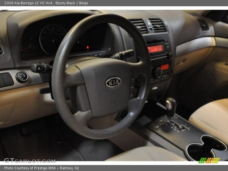 Ebony Black / Beige 2009 Kia Borrego LX V6 4x4