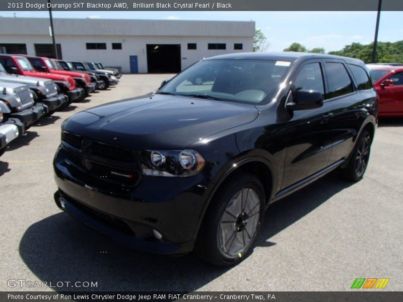 Brilliant Black Crystal Pearl / Black 2013 Dodge Durango SXT Blacktop AWD