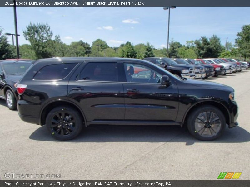 Brilliant Black Crystal Pearl / Black 2013 Dodge Durango SXT Blacktop AWD