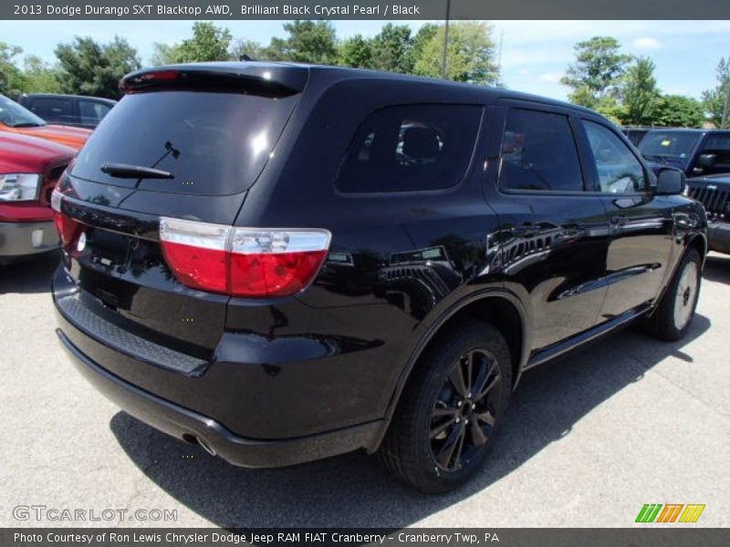 Brilliant Black Crystal Pearl / Black 2013 Dodge Durango SXT Blacktop AWD
