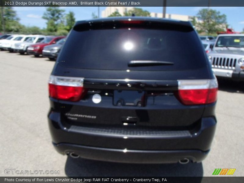Brilliant Black Crystal Pearl / Black 2013 Dodge Durango SXT Blacktop AWD