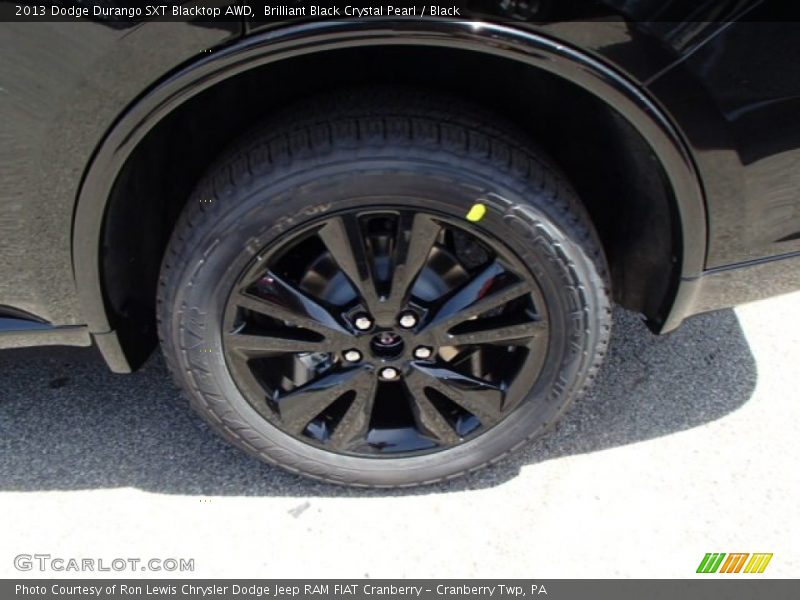 Brilliant Black Crystal Pearl / Black 2013 Dodge Durango SXT Blacktop AWD