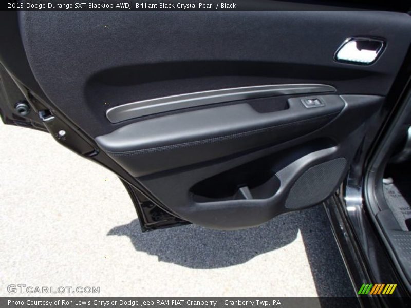 Brilliant Black Crystal Pearl / Black 2013 Dodge Durango SXT Blacktop AWD