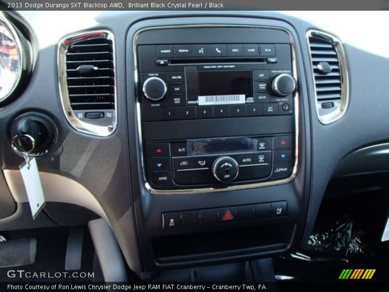 Brilliant Black Crystal Pearl / Black 2013 Dodge Durango SXT Blacktop AWD