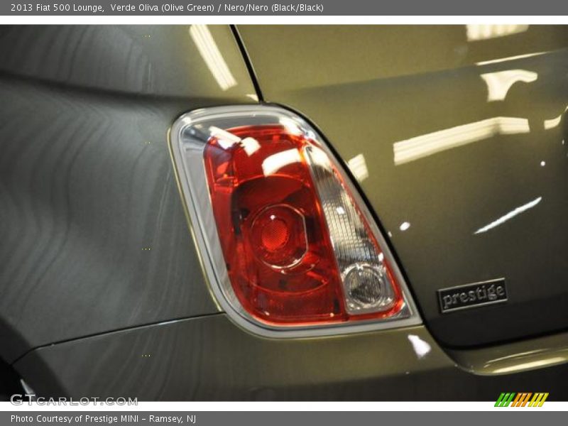 Verde Oliva (Olive Green) / Nero/Nero (Black/Black) 2013 Fiat 500 Lounge