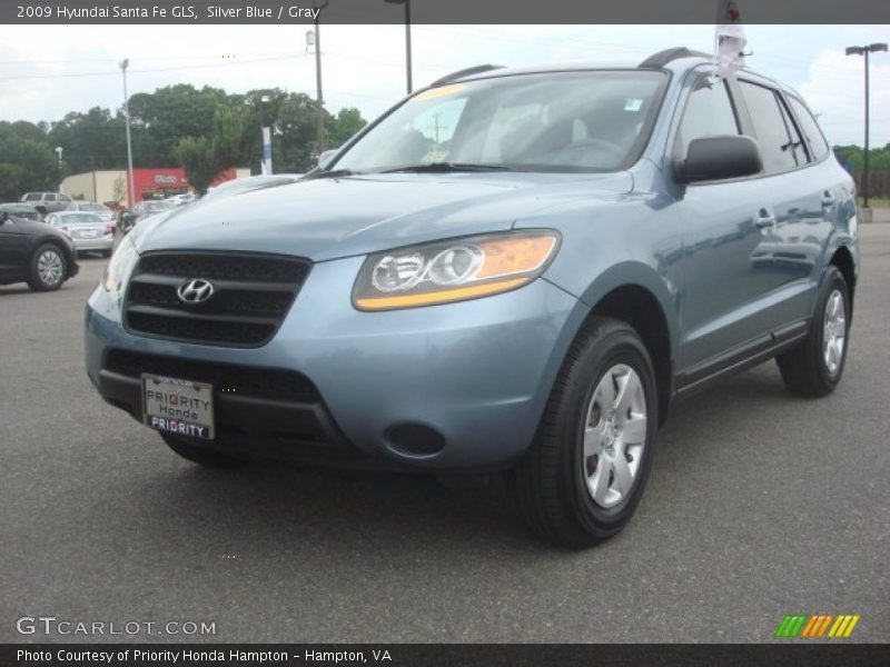 Silver Blue / Gray 2009 Hyundai Santa Fe GLS