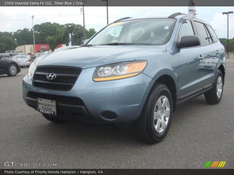 Silver Blue / Gray 2009 Hyundai Santa Fe GLS