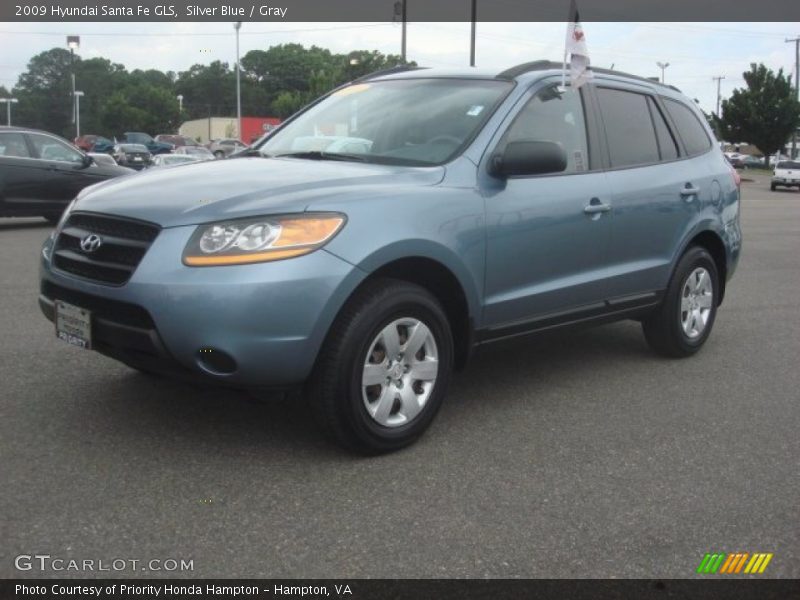 Silver Blue / Gray 2009 Hyundai Santa Fe GLS