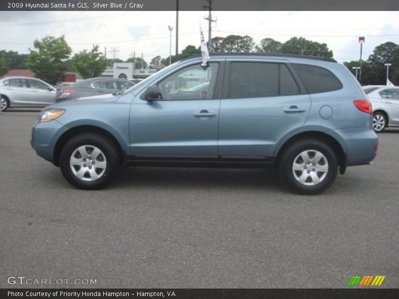 Silver Blue / Gray 2009 Hyundai Santa Fe GLS