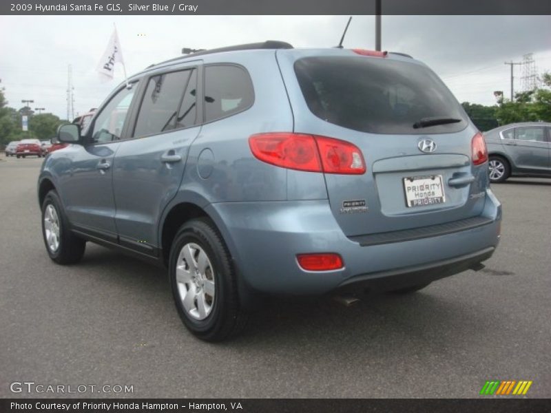 Silver Blue / Gray 2009 Hyundai Santa Fe GLS