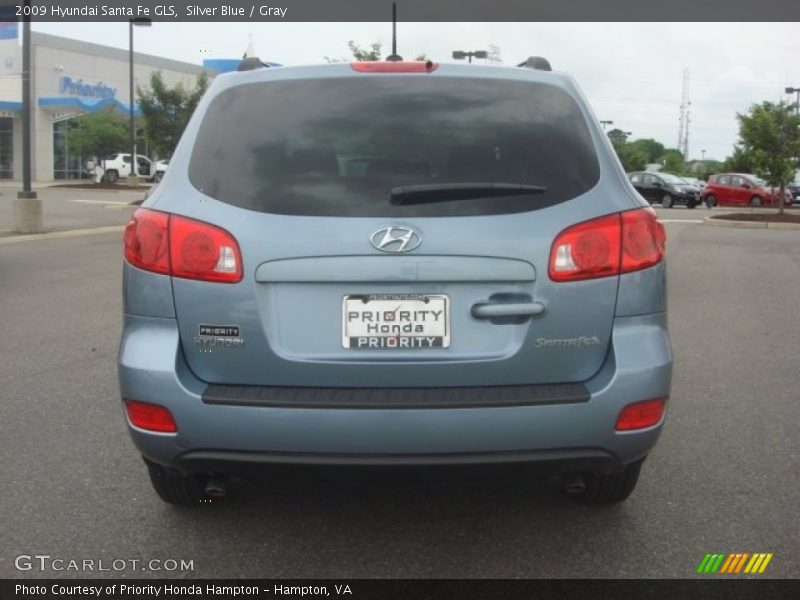 Silver Blue / Gray 2009 Hyundai Santa Fe GLS
