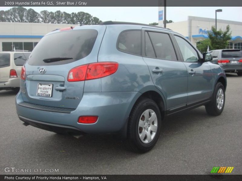 Silver Blue / Gray 2009 Hyundai Santa Fe GLS