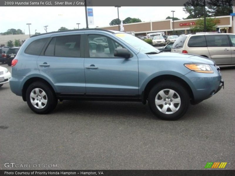 Silver Blue / Gray 2009 Hyundai Santa Fe GLS