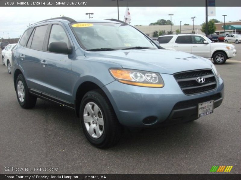Silver Blue / Gray 2009 Hyundai Santa Fe GLS