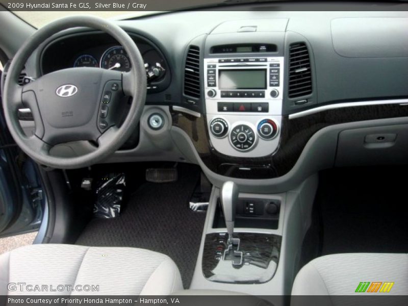 Silver Blue / Gray 2009 Hyundai Santa Fe GLS