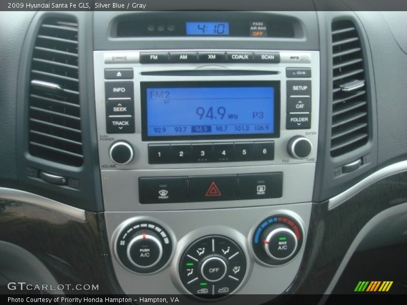 Silver Blue / Gray 2009 Hyundai Santa Fe GLS