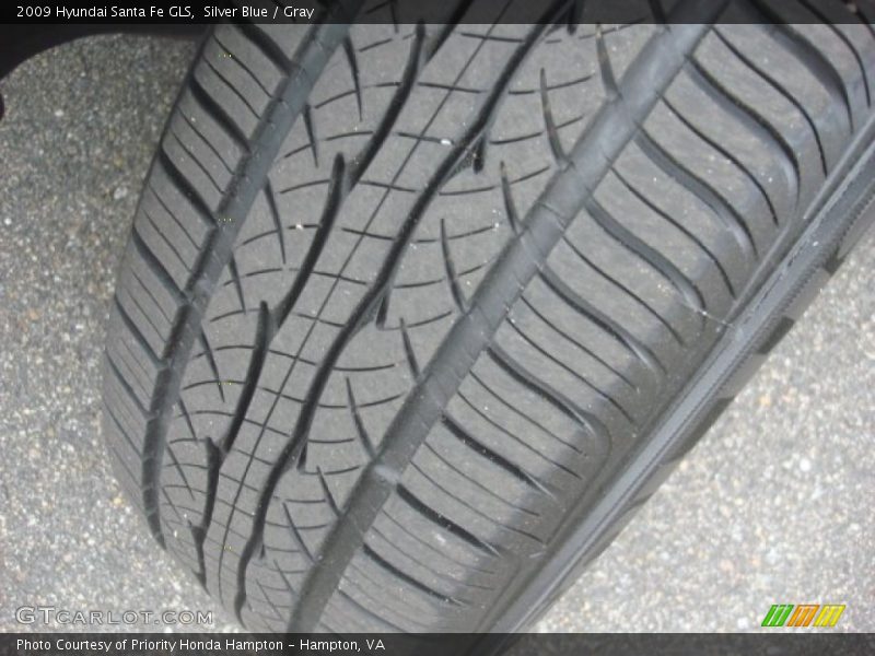 Silver Blue / Gray 2009 Hyundai Santa Fe GLS