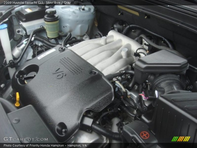 Silver Blue / Gray 2009 Hyundai Santa Fe GLS