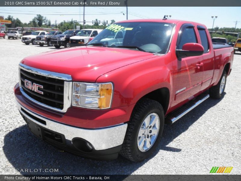 Fire Red / Ebony 2010 GMC Sierra 1500 SLT Extended Cab 4x4