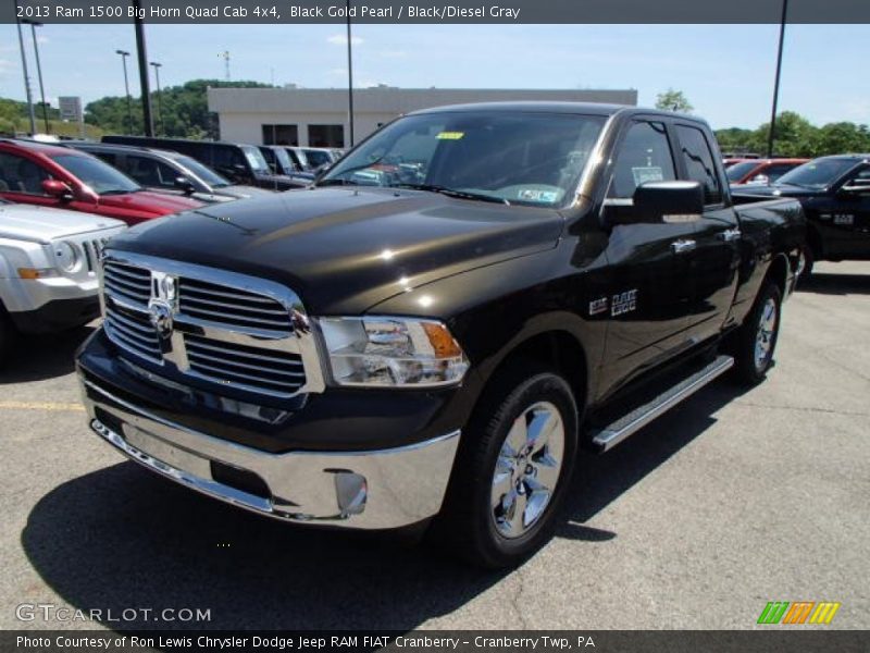Black Gold Pearl / Black/Diesel Gray 2013 Ram 1500 Big Horn Quad Cab 4x4